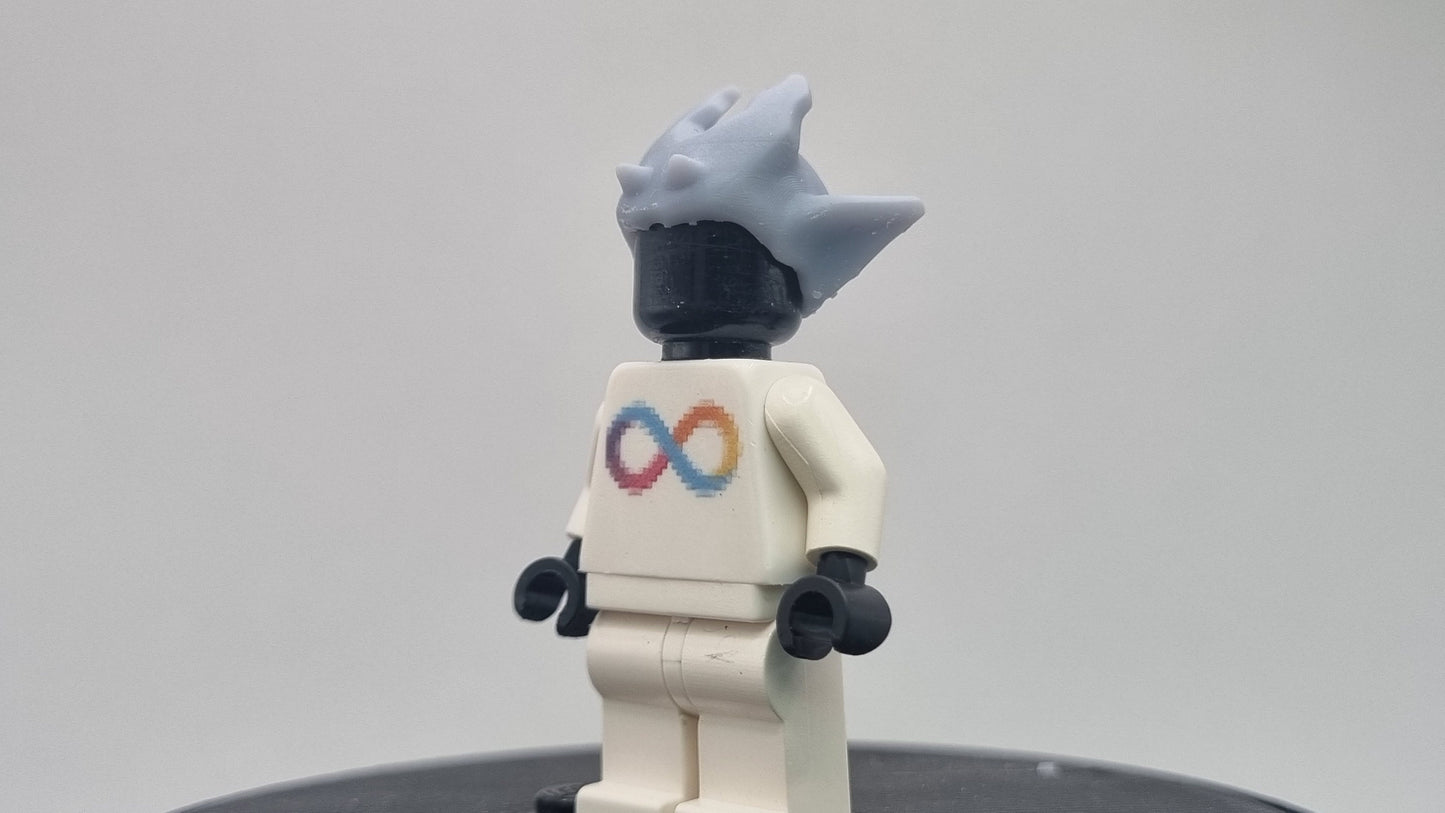 Custom 3D printed building toy goblin super hero!