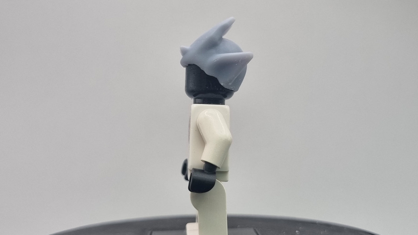 Custom 3D printed building toy goblin super hero!