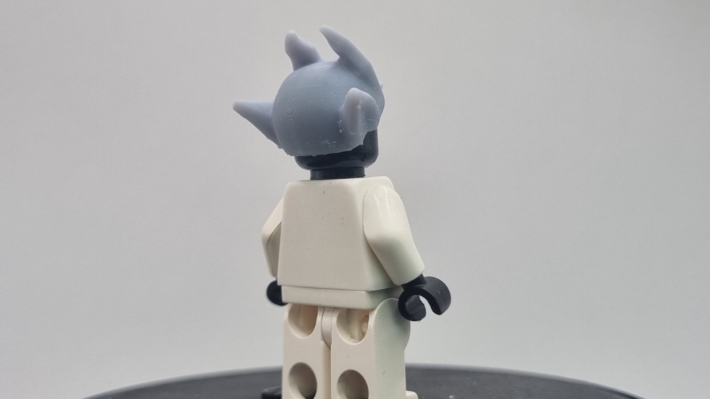 Custom 3D printed building toy goblin super hero!