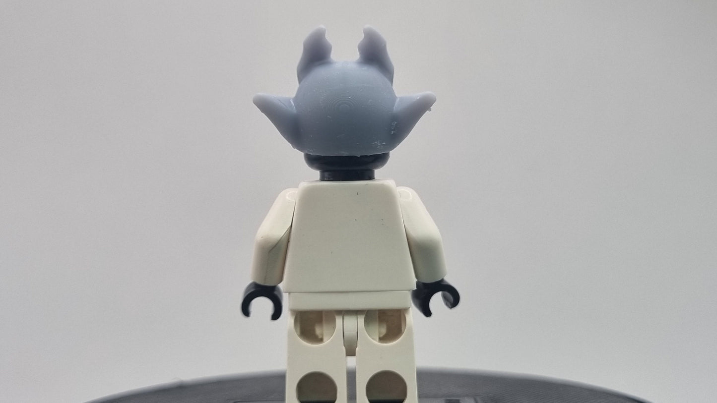 Custom 3D printed building toy goblin super hero!