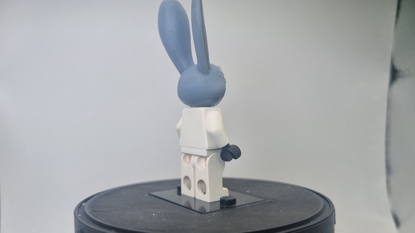Building toy custom 3D printed bunny head!
