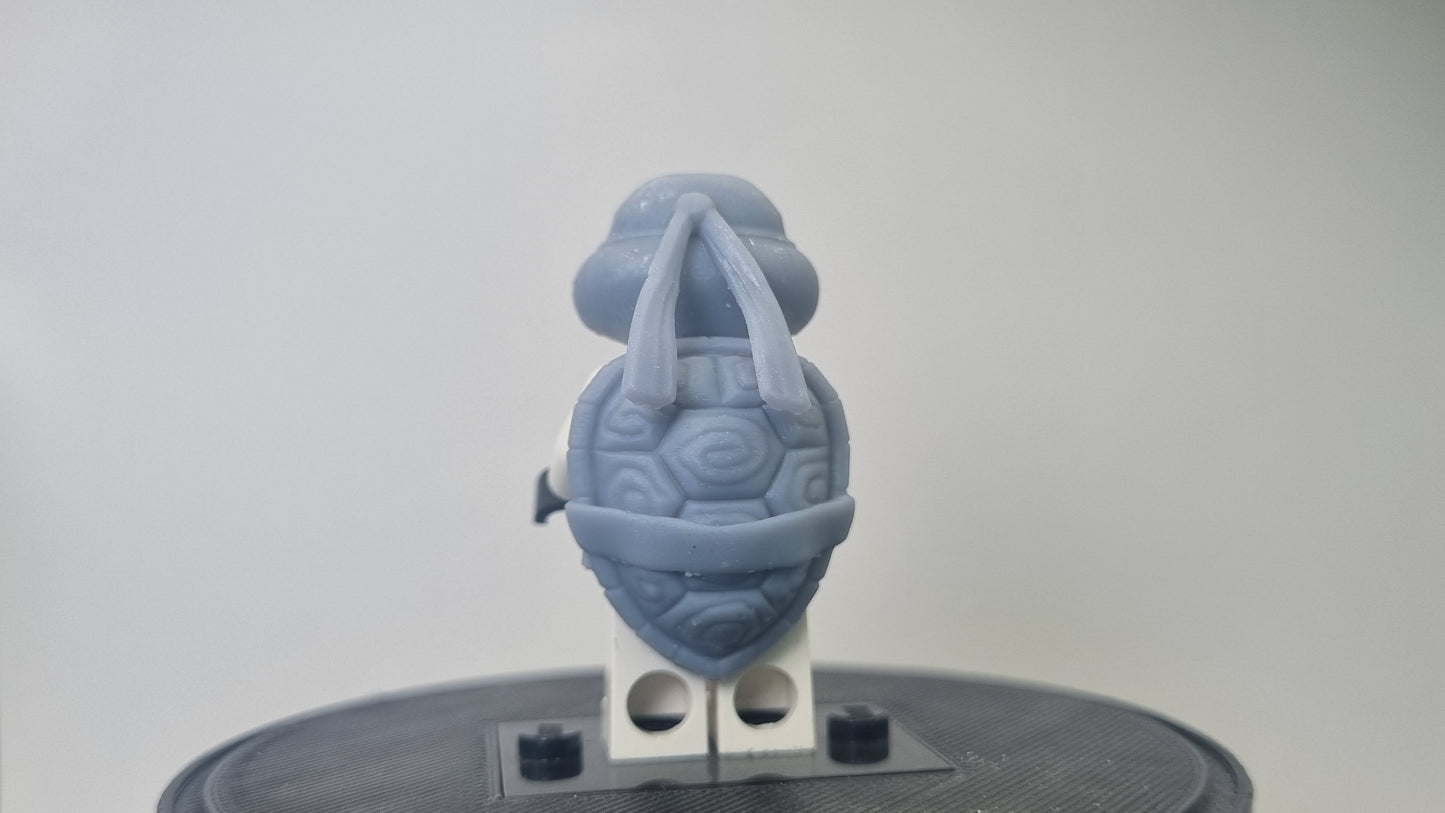 Building toy custom 3D printed red tortoise!