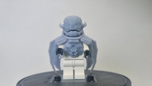 Building toy custom 3D printed super villain with closed wings!