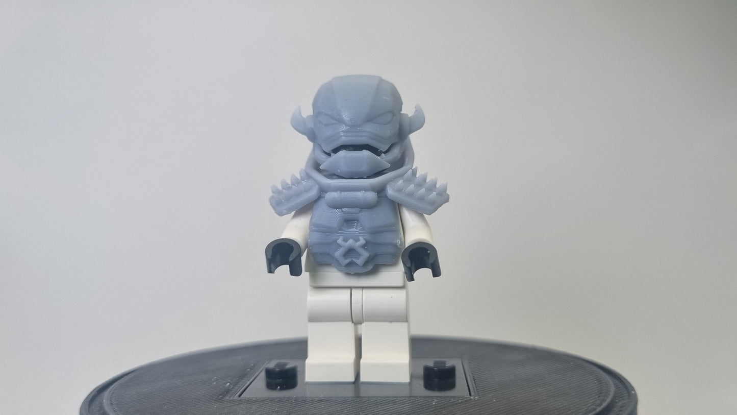 Building toy custom 3D printed super villain without wings!