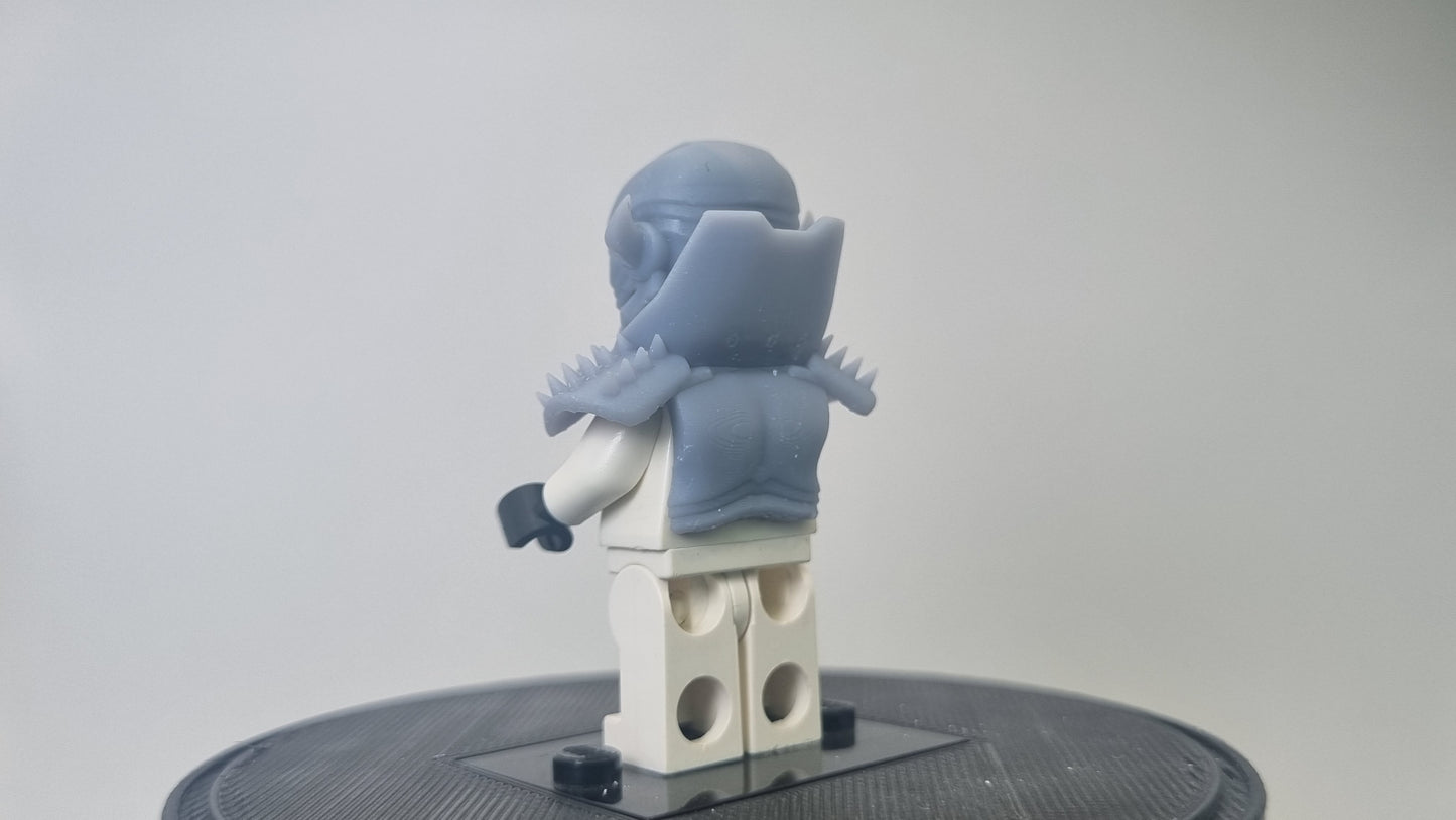 Building toy custom 3D printed super villain without wings!