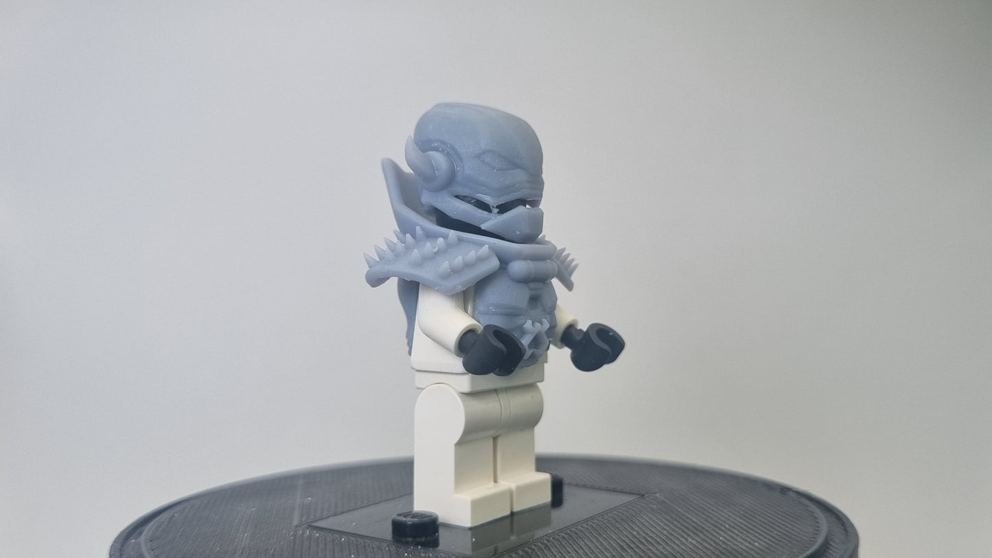 Building toy custom 3D printed super villain without wings!