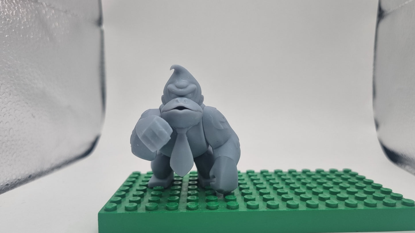 Building toy custom 3D printed angry barrel throwing monkey!