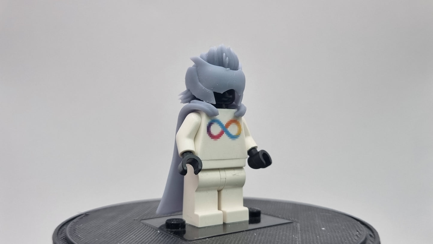Building toy custom 3D printed hero school guy with a cape!