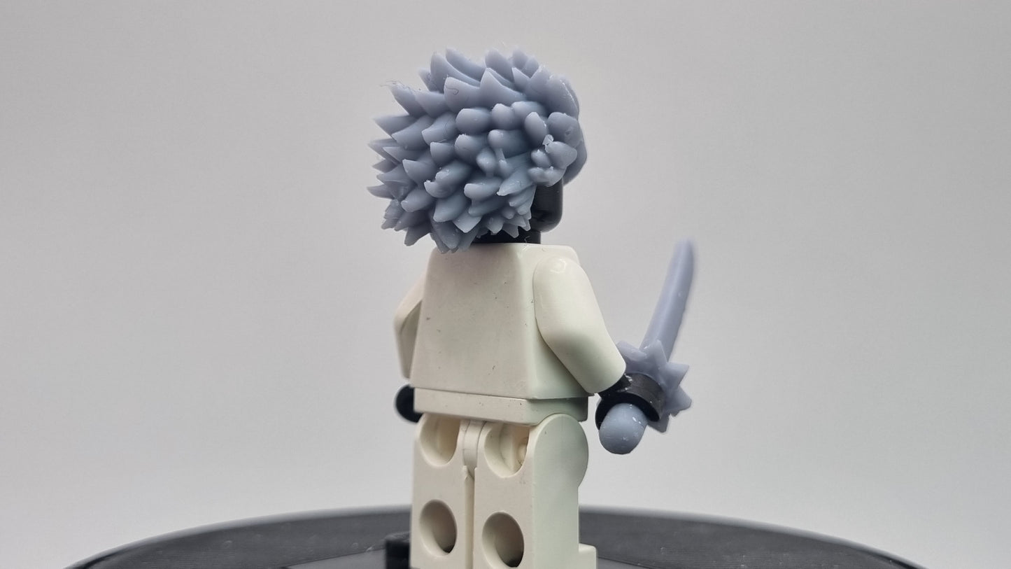 Building toy custom 3D printed demon fighting wind swordsman!