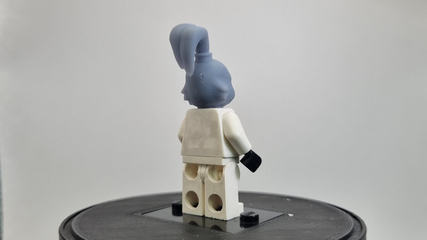Building toy custom 3D printed samurai bunny head!