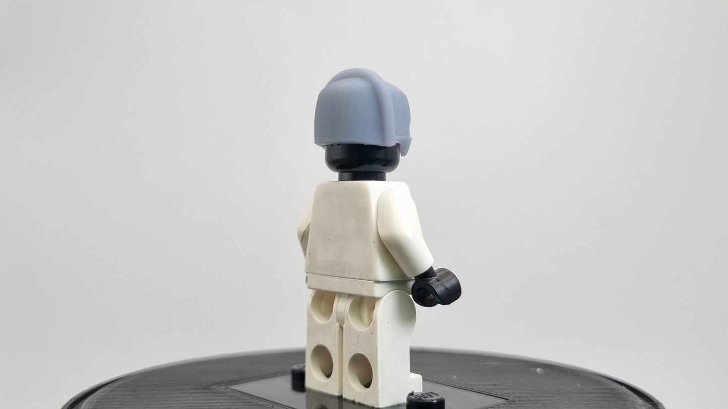 Building toy custom 3D printed chrome crime fighter helmet!