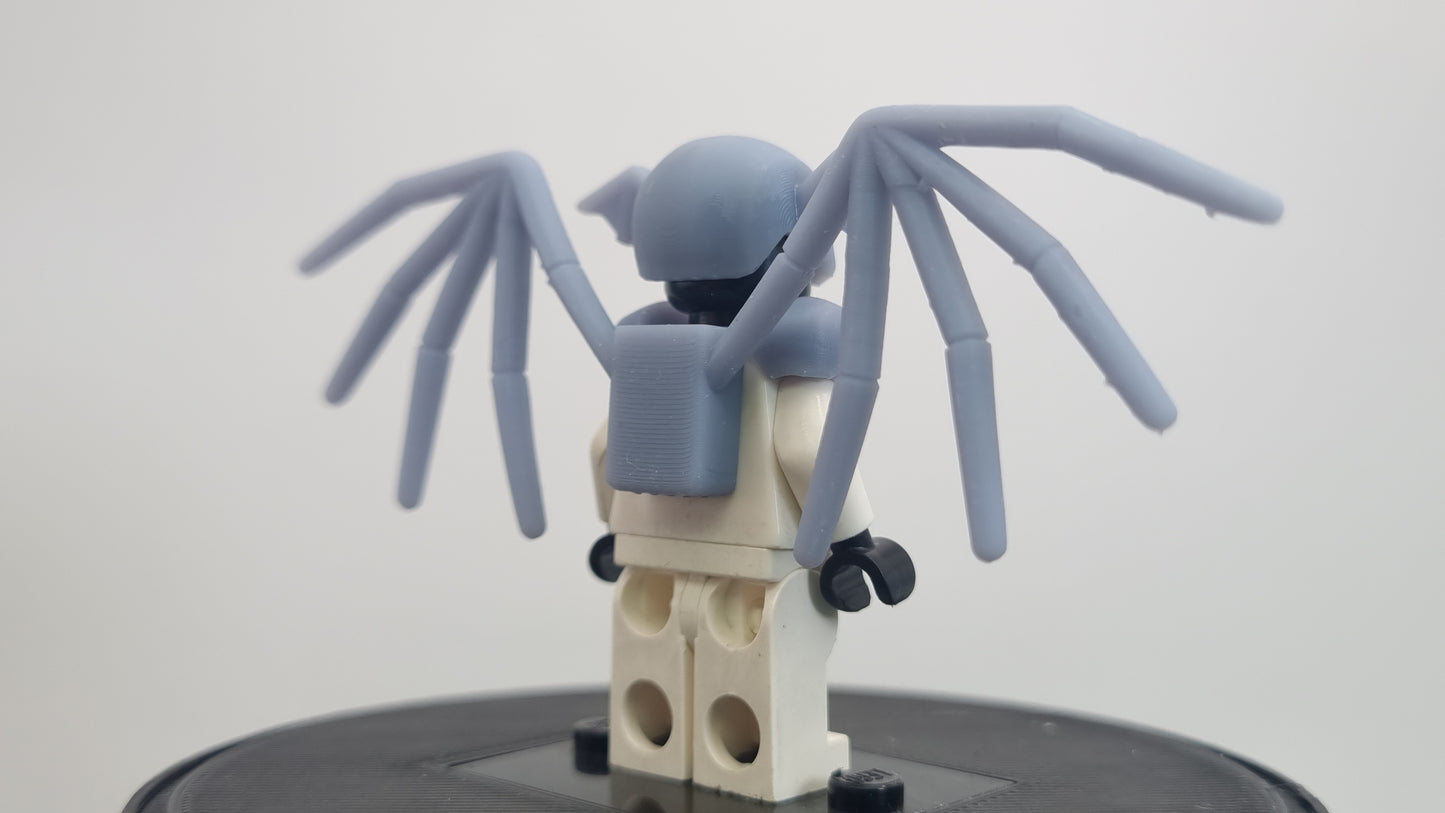 Building toy custom 3D printed red ring super villain with wings!