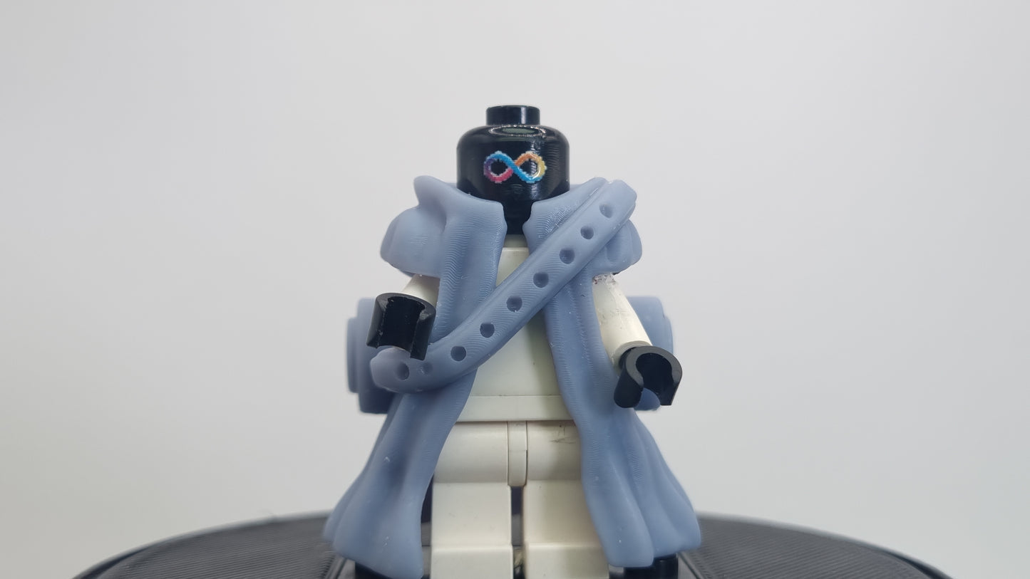 Building toy custom 3D printed ninja jacket with scroll!