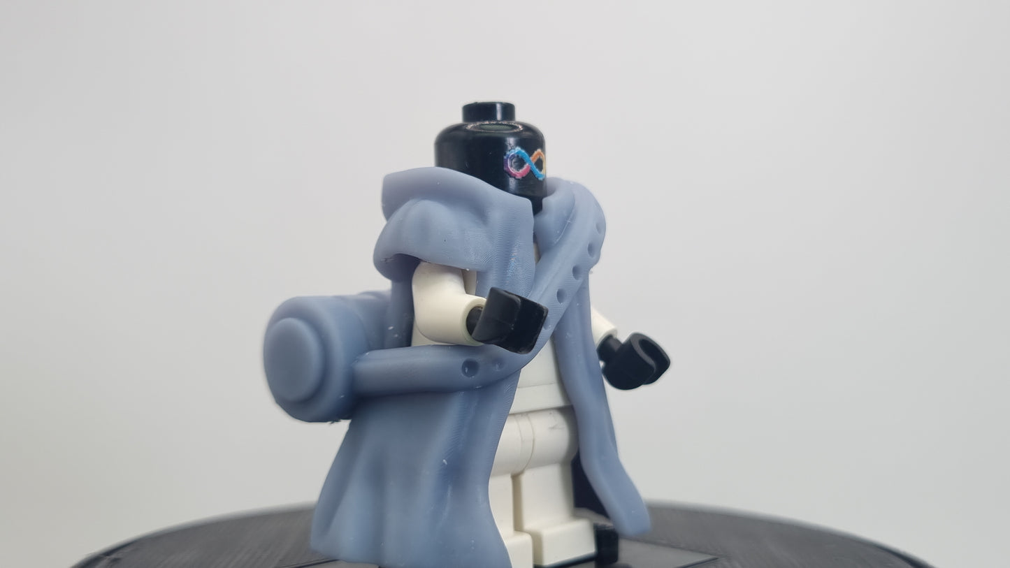 Building toy custom 3D printed ninja jacket with scroll!