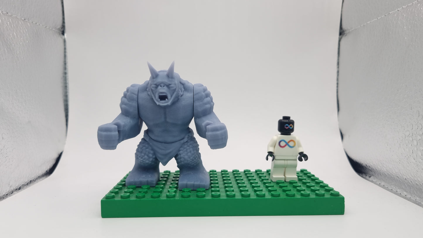 Building toy custom 3D printed ring lord troll bigfig!