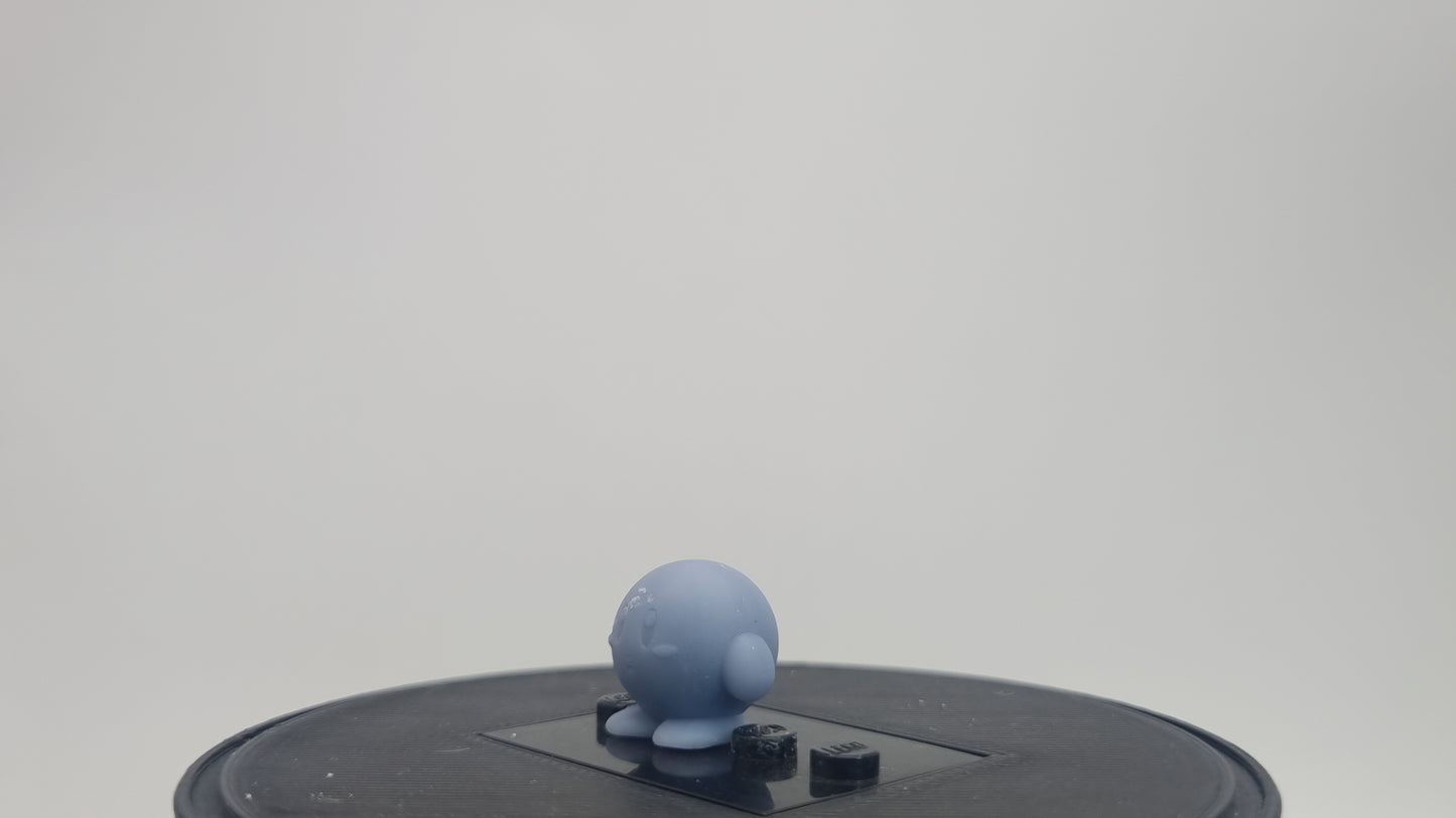 Building toy custom 3D printed tiny purple blob!