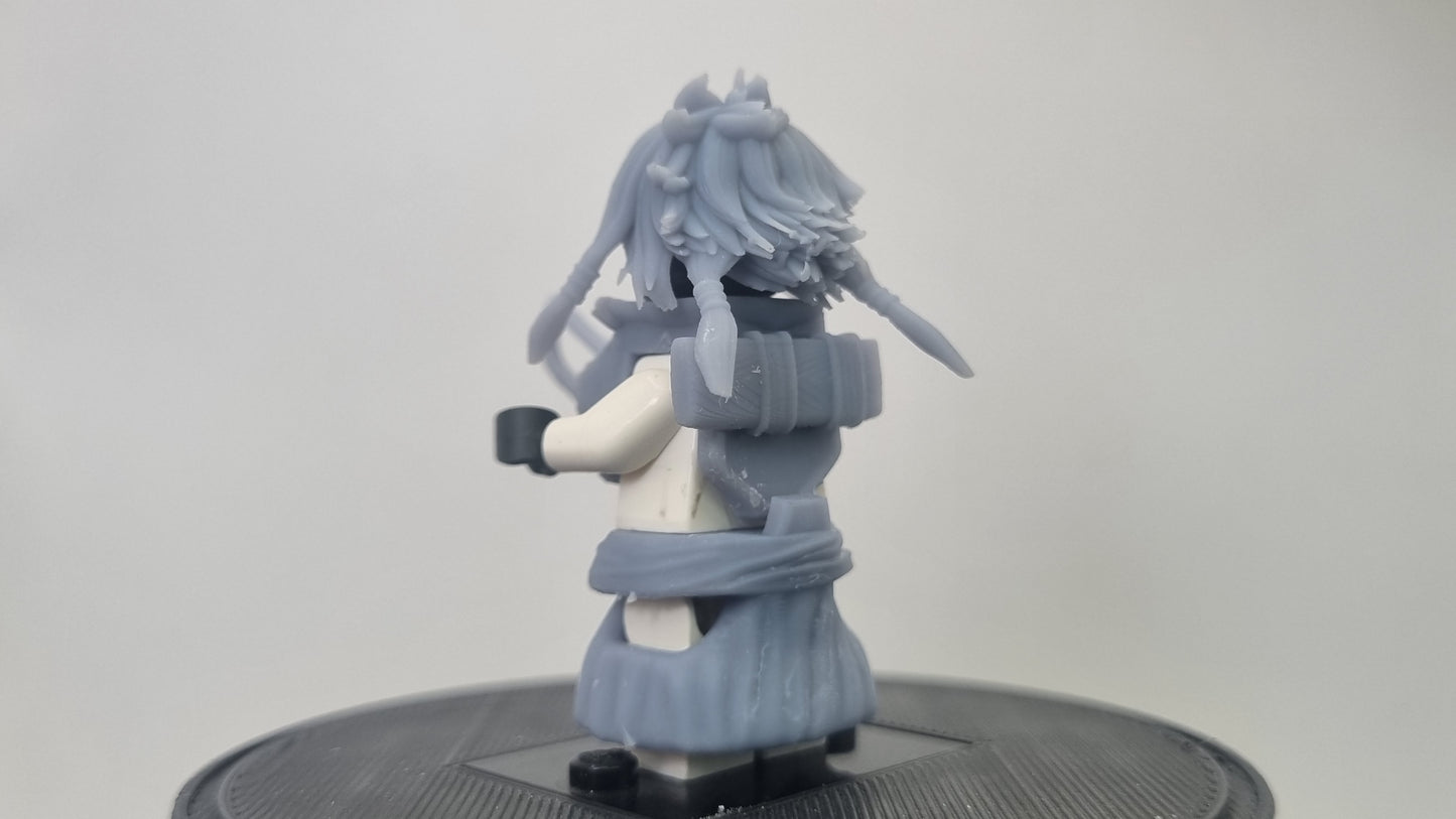Building toy custom 3D printed female soul fighter masked one!