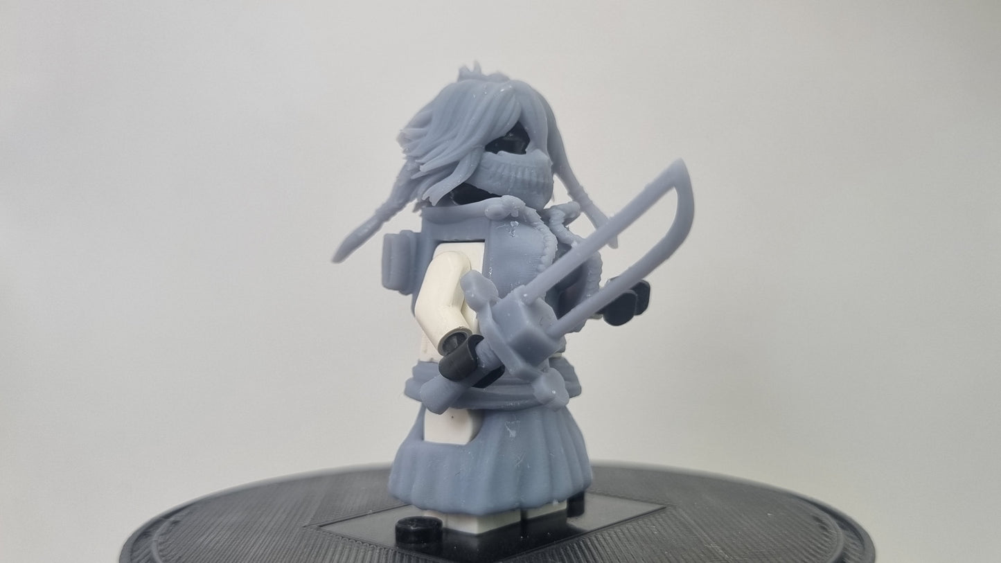 Building toy custom 3D printed female soul fighter masked one!