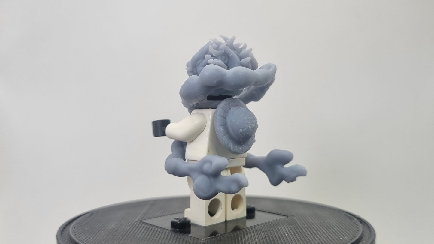 Building toy custom 3D printed pirate final cloud form!