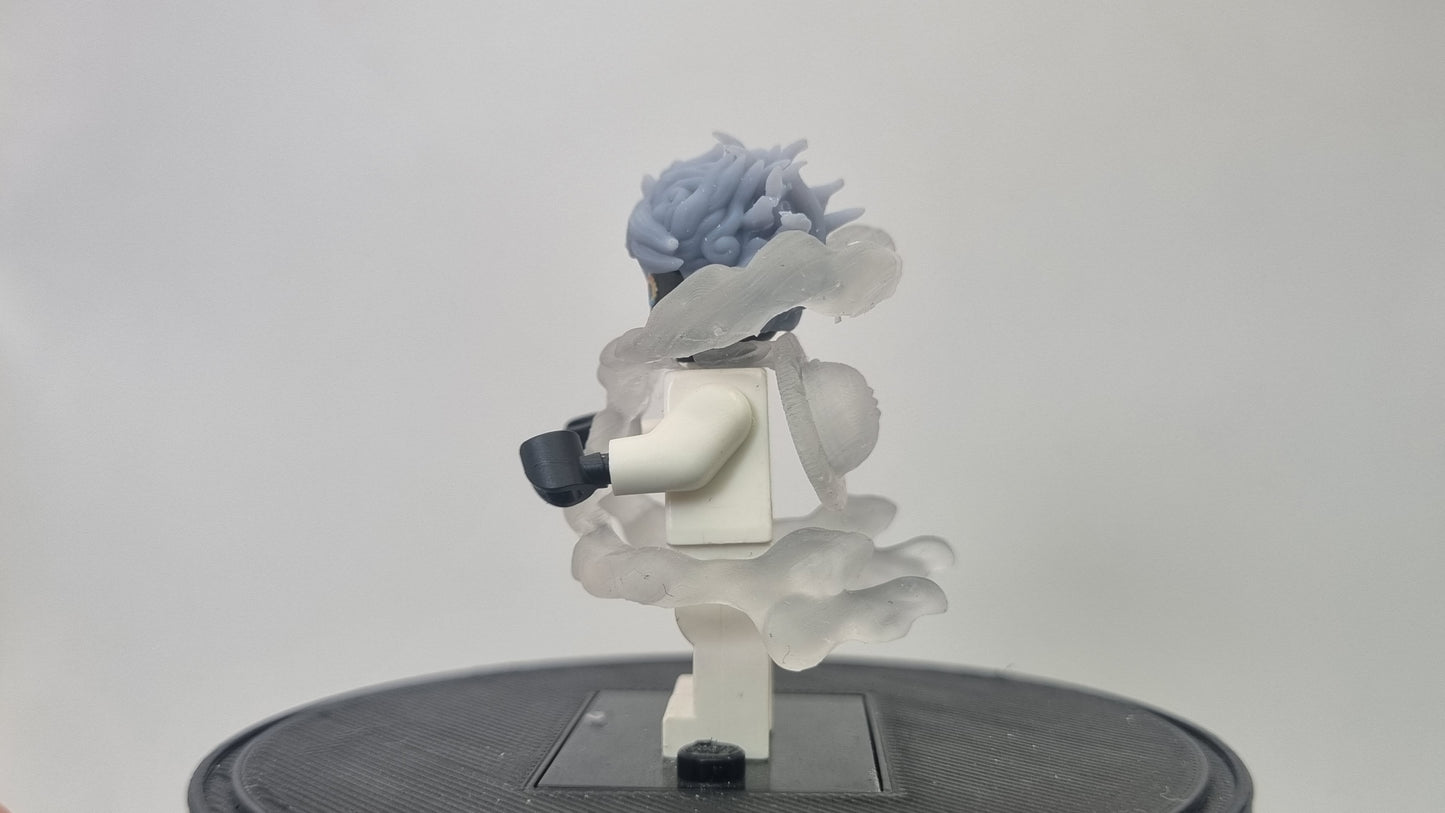 Building toy custom 3D printed pirate final clear cloud form!