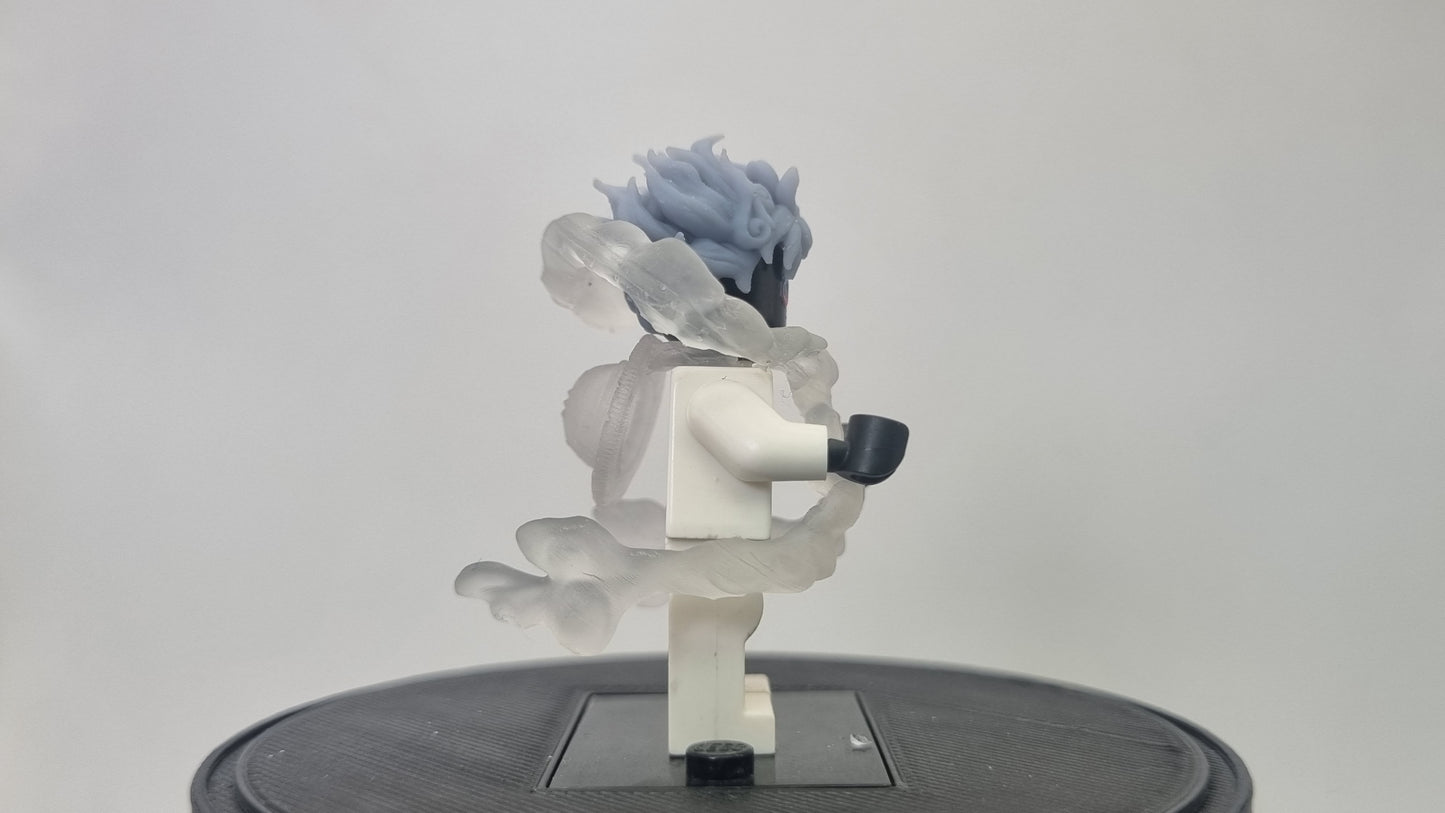 Building toy custom 3D printed pirate final clear cloud form!