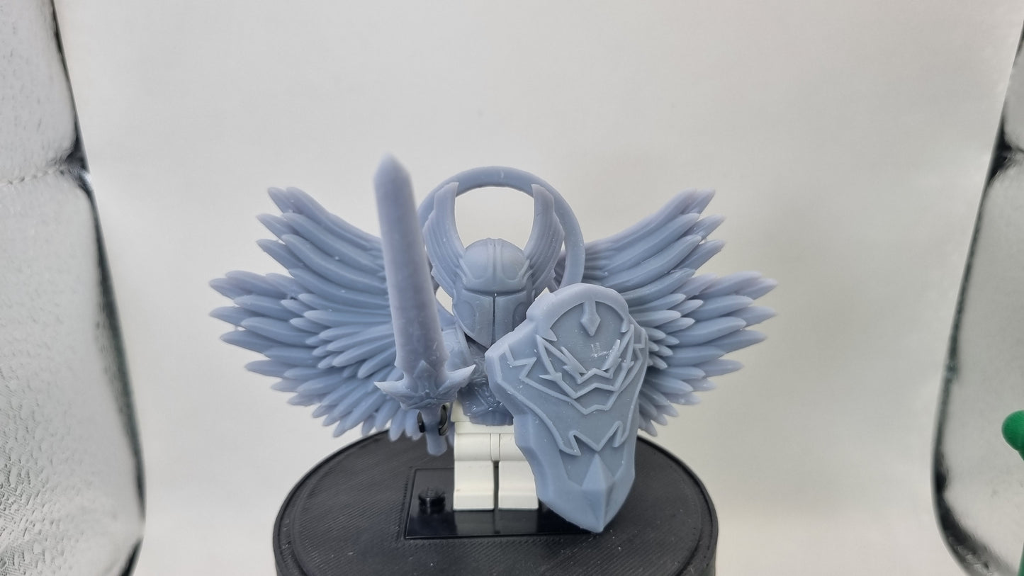 Building toy custom 3D printed knight with huge wings!