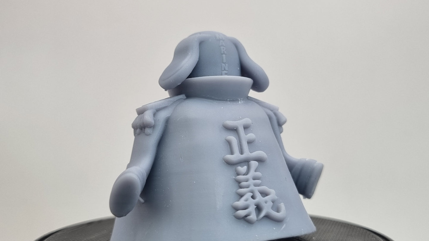 Building toy custom 3D printed pirate marine with dog head piece!