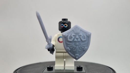 Building toy custom 3D printed shield and sword!