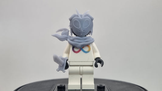 Building toy custom 3D printed soul fighter masked girl!