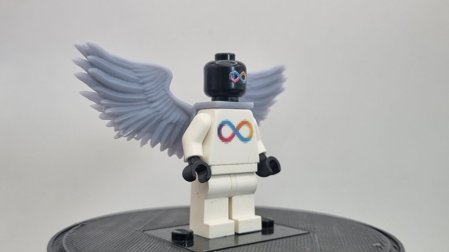 Building toy custom 3D printed angel wings!