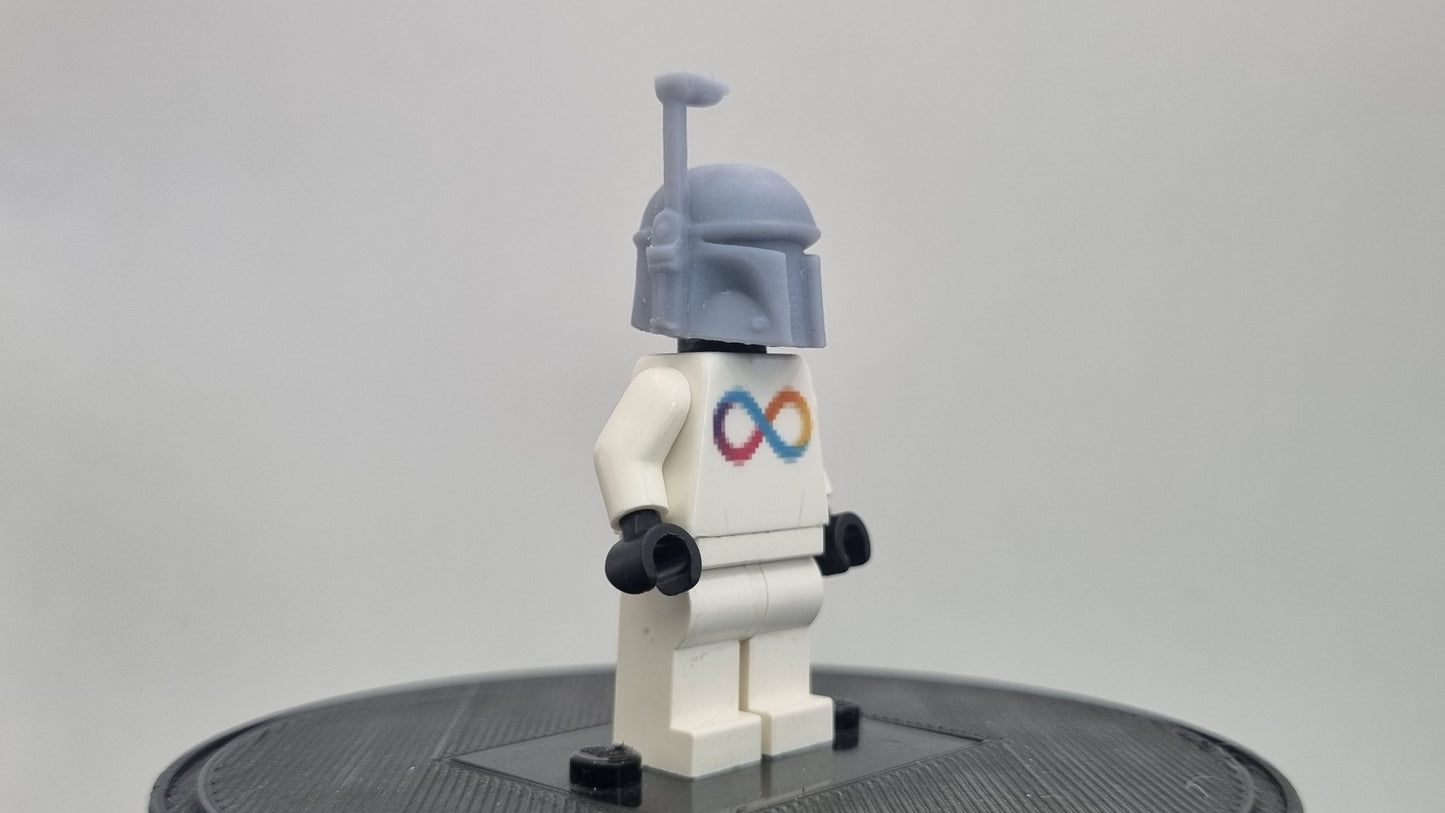 Building toy custom 3D printed galaxy wars bucket helmet hunter!
