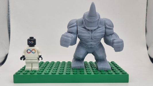 Building toy custom 3D printed single horned villain!