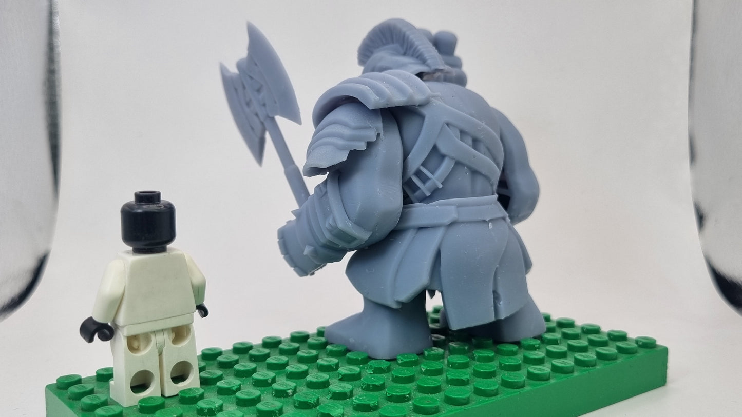 Building toy custom 3D printed super hero green gladiator monster!