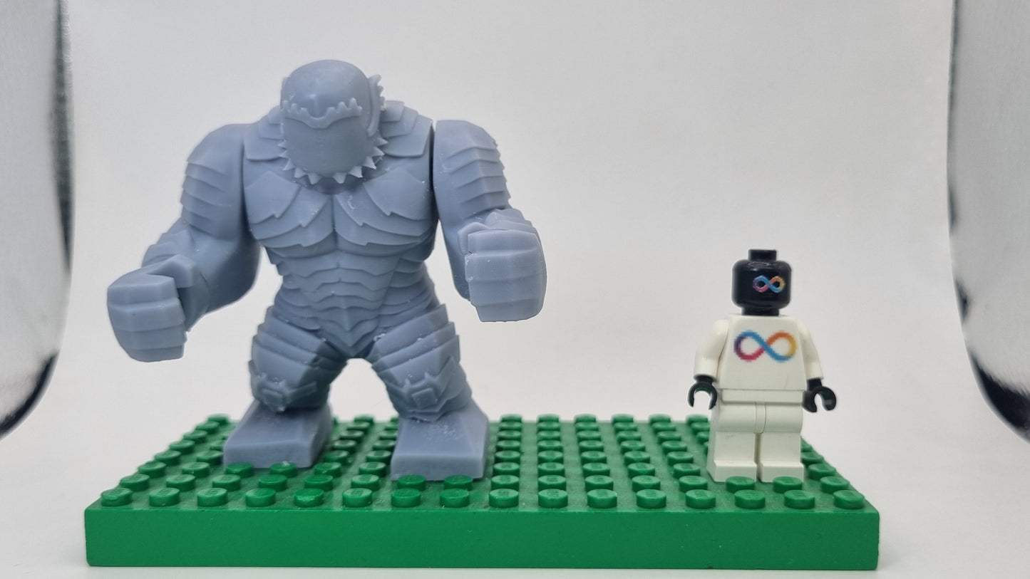 Building toy custom 3D printed super hero blue monster!