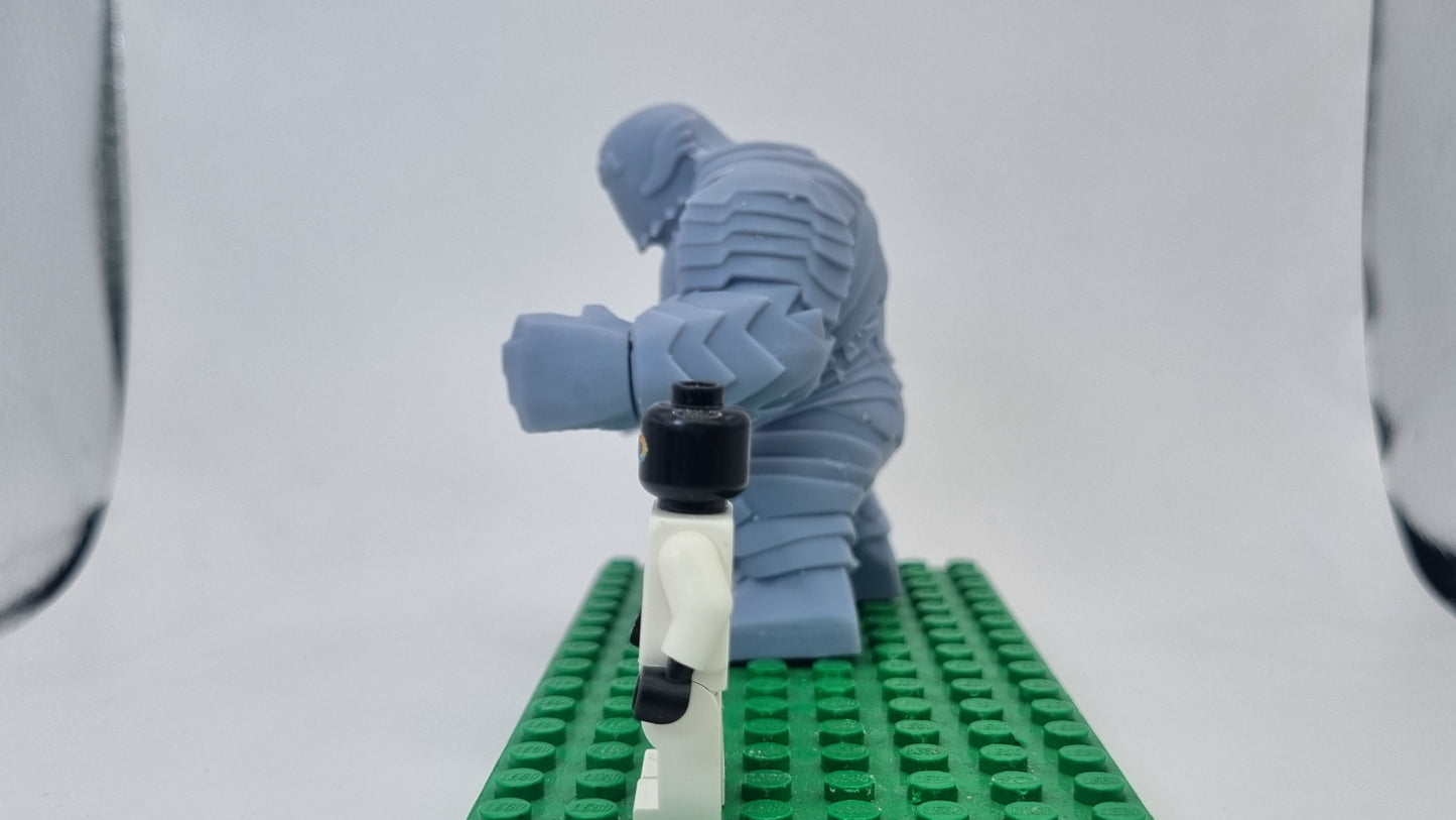 Building toy custom 3D printed super hero blue monster!