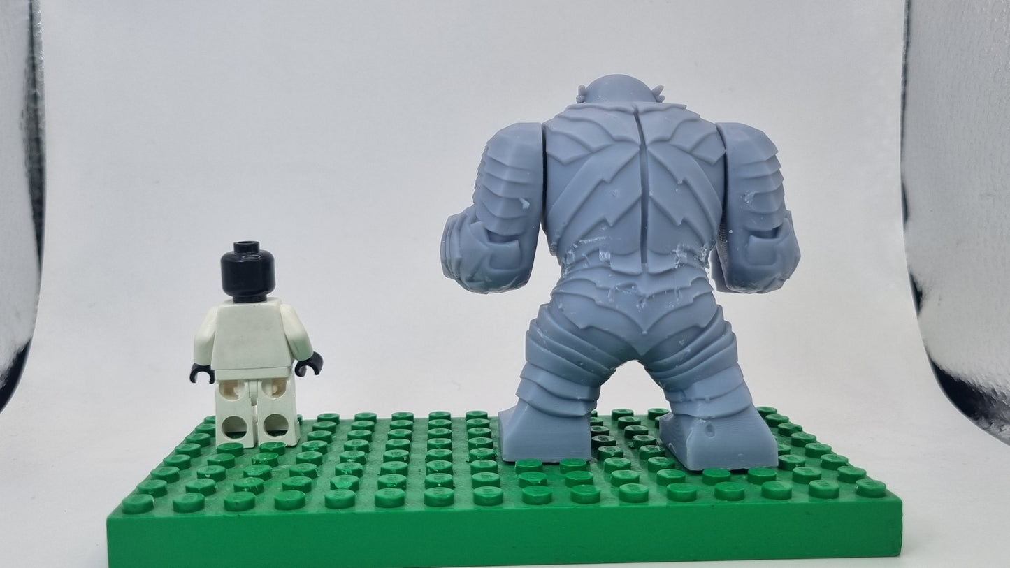 Building toy custom 3D printed super hero blue monster!