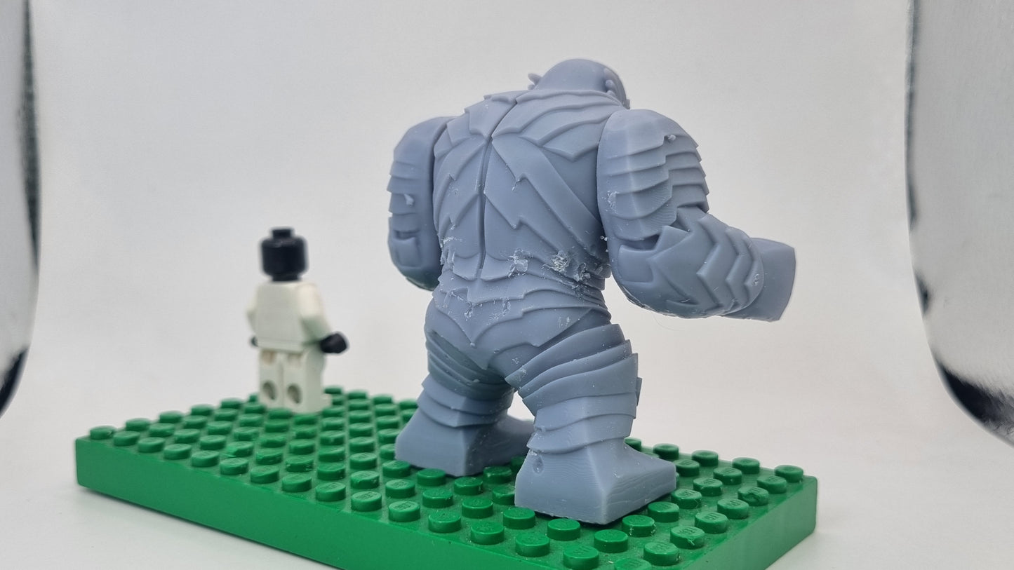 Building toy custom 3D printed super hero blue monster!