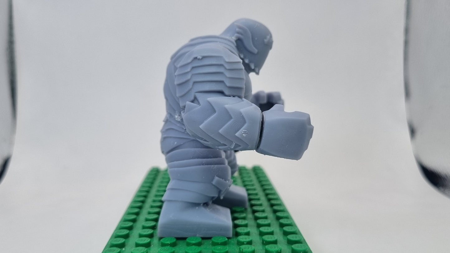 Building toy custom 3D printed super hero blue monster!