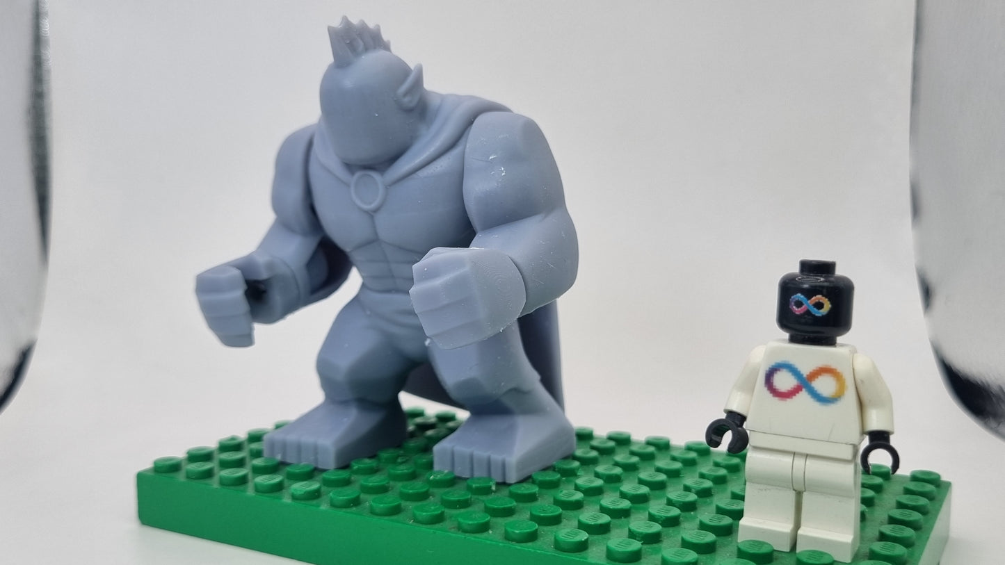 Building toy custom 3D printed super hero bigfig with cape!