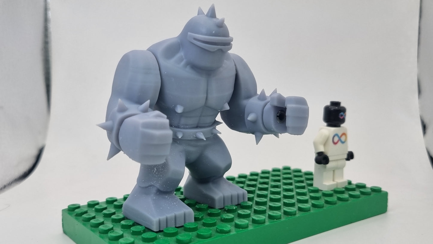 Building toy custom 3D printed super hero leading mutant!