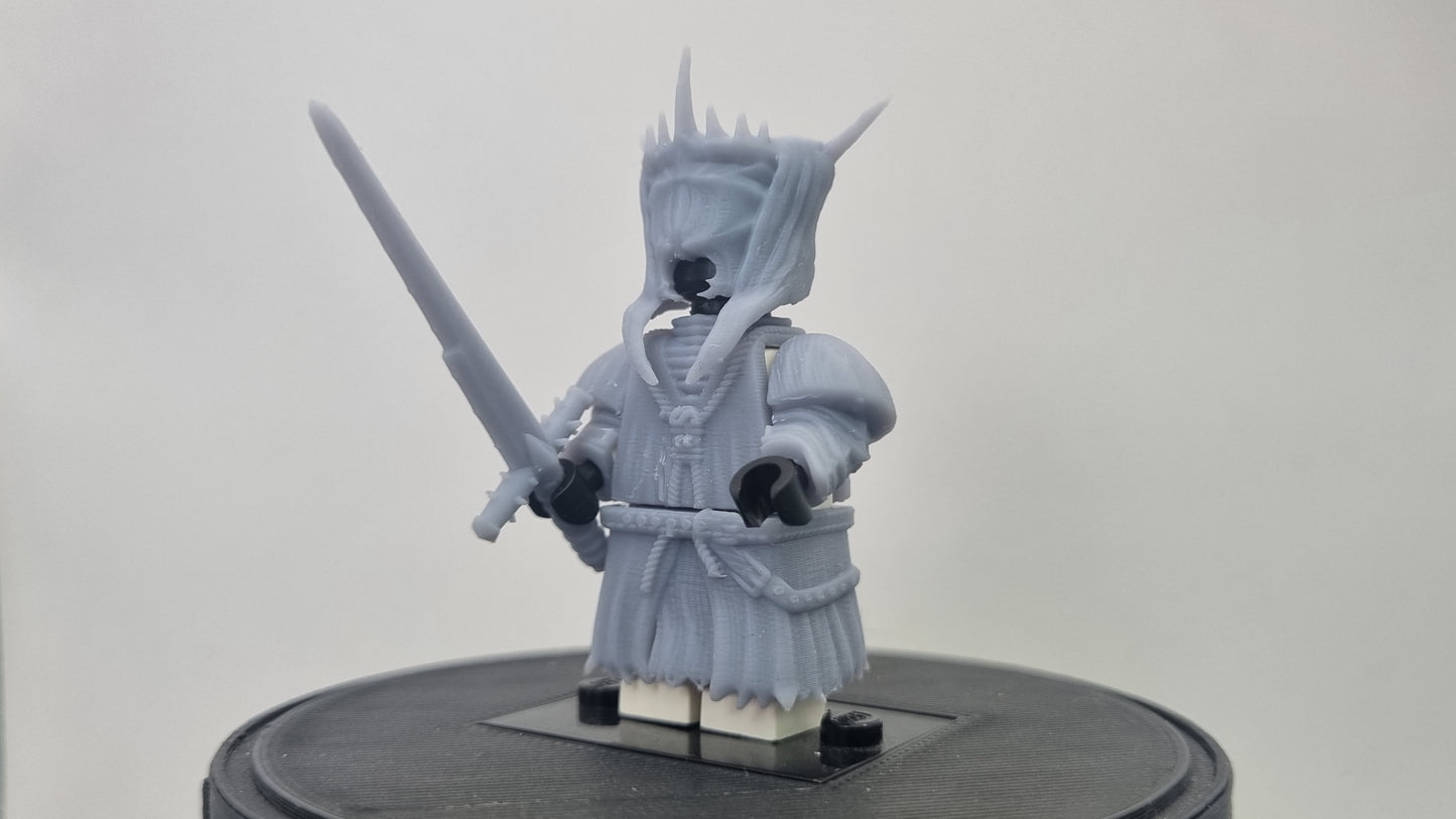 Building toy custom 3D printed evil lord servant who is moutless!