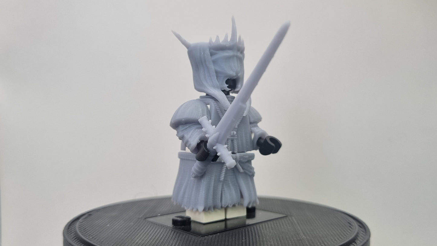 Building toy custom 3D printed evil lord servant who is moutless!