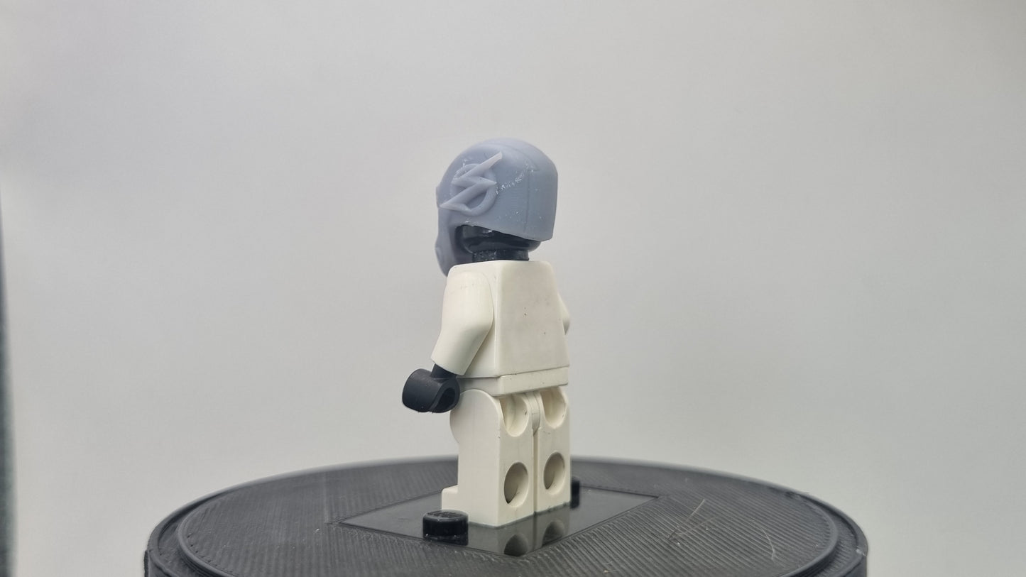 Building toy custom 3D printed super hero back wards fast runner mask!