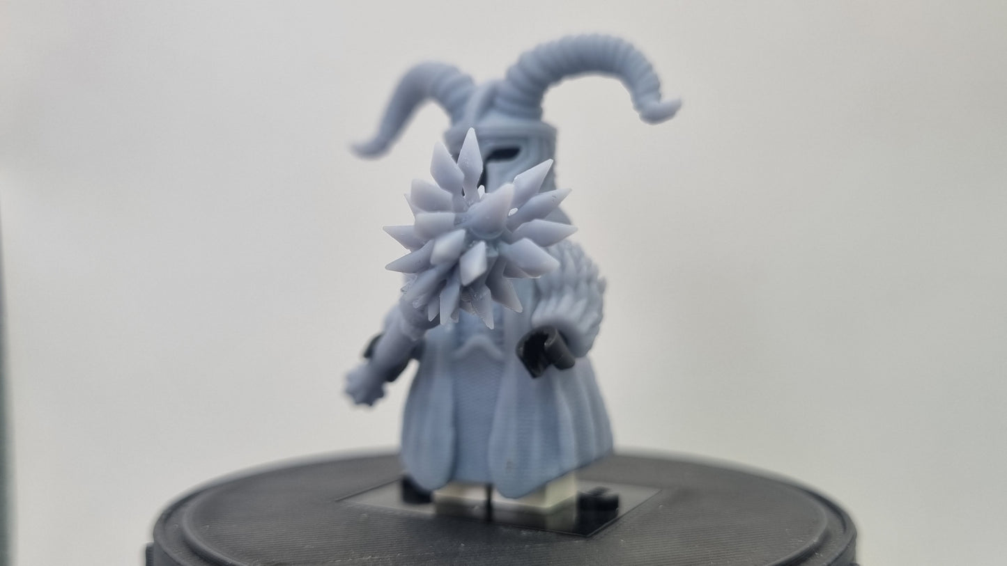 Building toy custom 3D printed evil lord survant with horns!