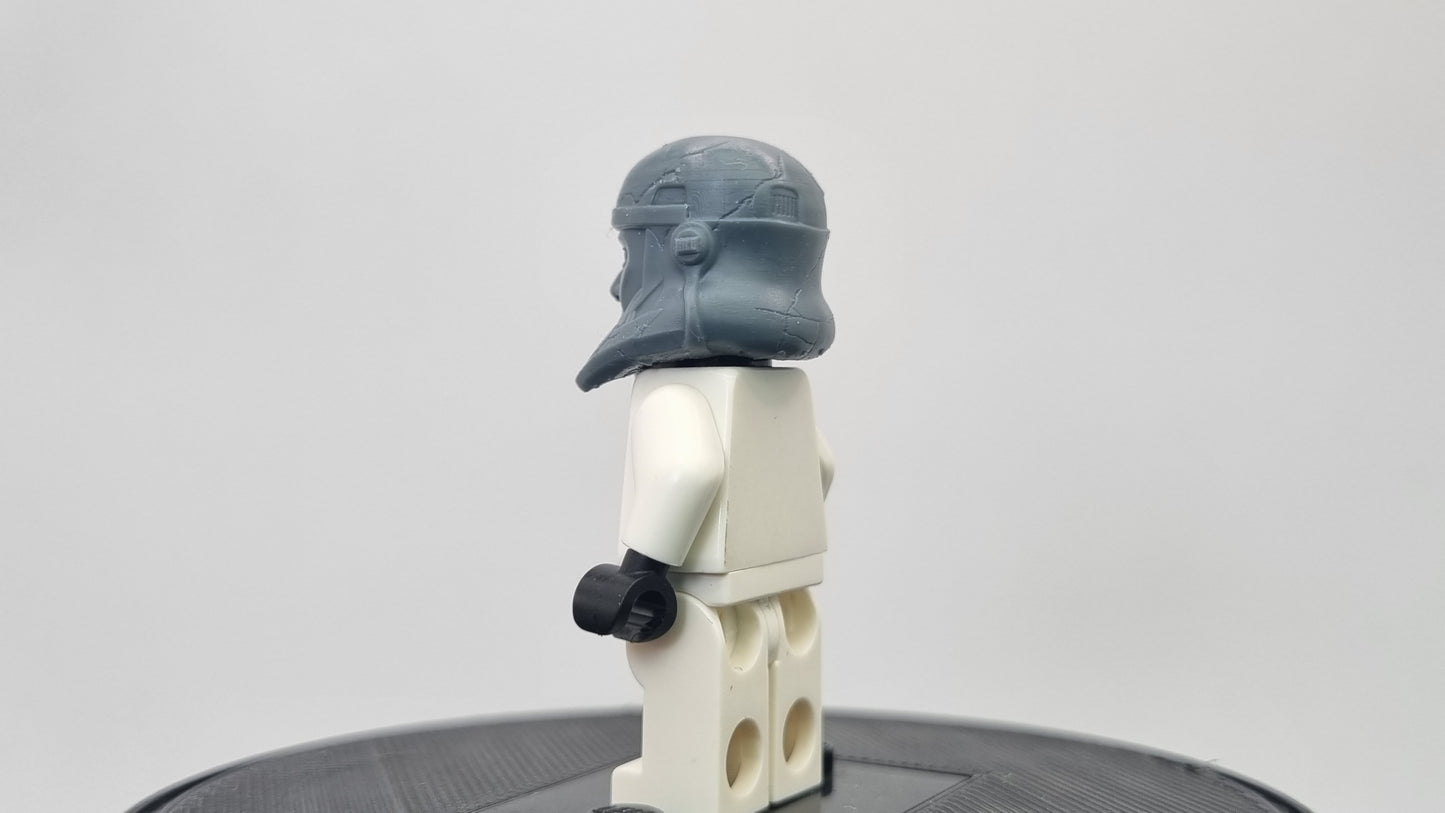 Building toy custom 3D printed galaxy wars trooper stuck in another universe helmet printed in 12k! By clayman3d