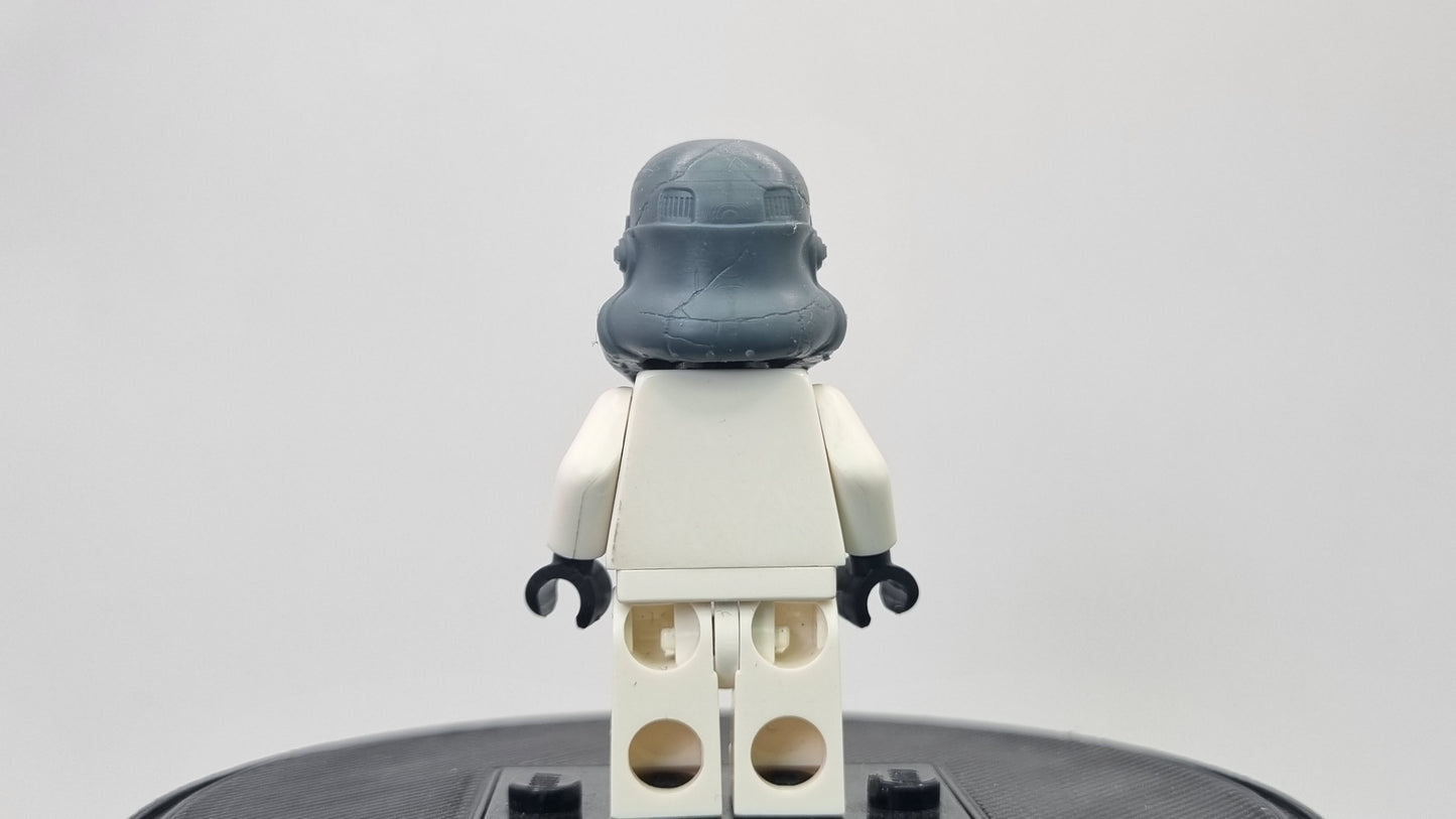 Building toy custom 3D printed galaxy wars trooper stuck in another universe helmet printed in 12k! By clayman3d