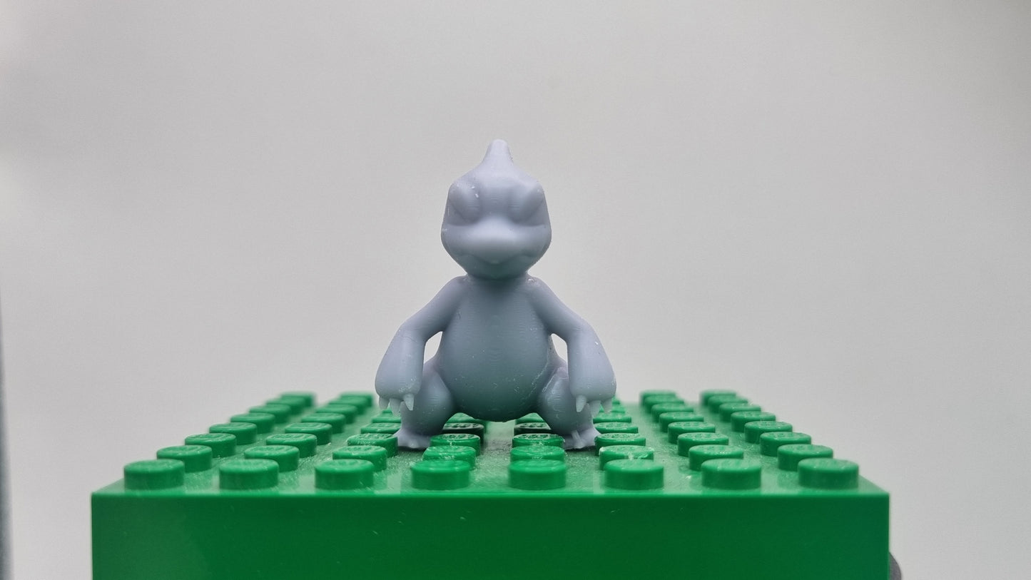 Building toy custom 3D printed animal to catch middle flaming tail dragon guy!