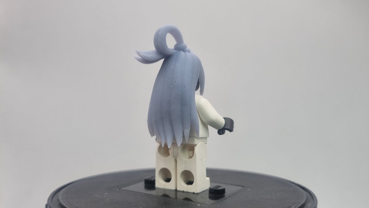 Building toy custom 3D printed wizard crew hair with knot!