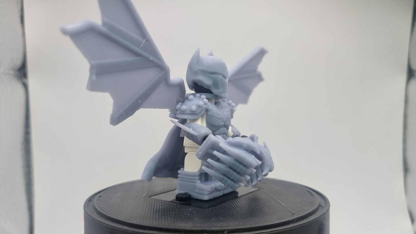 Building toy custom 3D printed super hero bat with wings warmor set!