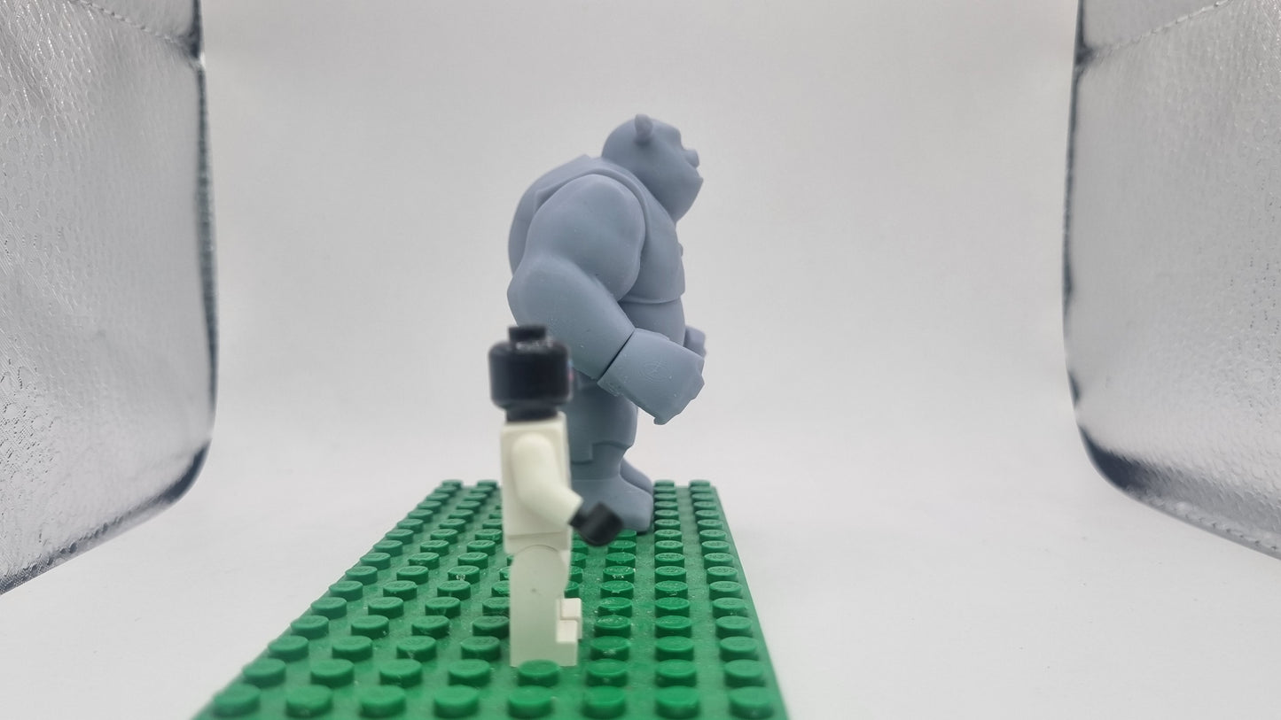 Building toy custom 3D printed green ogar!